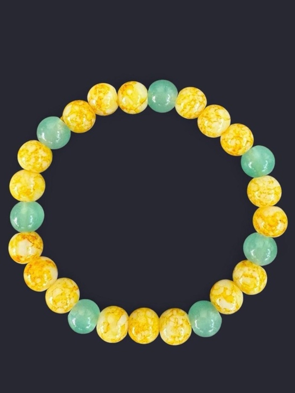 Banana Glass Bead Bracelet 8mm